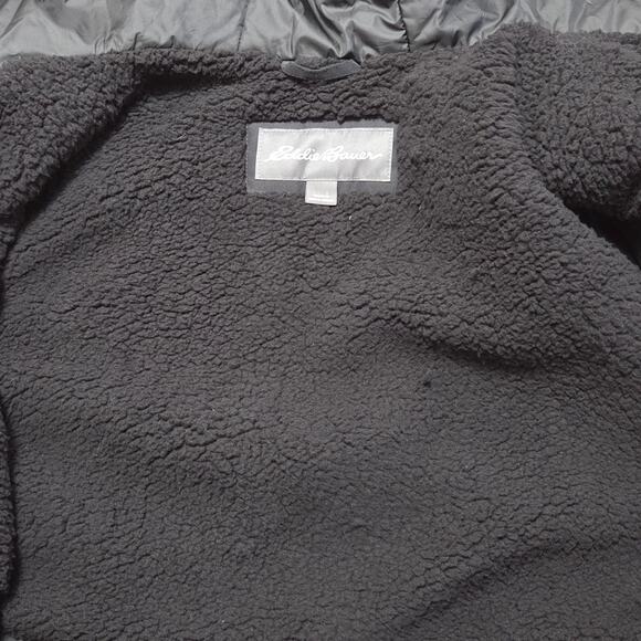 Eddie Bauer Black Waterproof Rainfoil Rain Coat Parka Adventure Outdoors L EUC - Picture 4 of 9